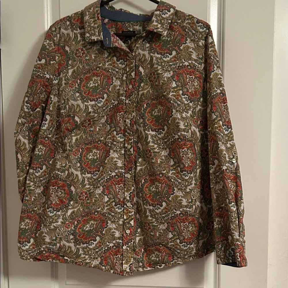 Talbots Multicolor Paisley Blouse